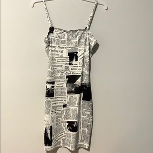 Newspaper theme dress